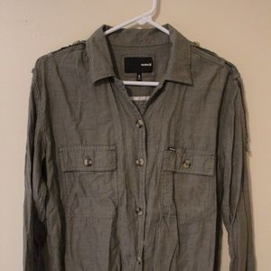 Army green Hurley utility style shirt